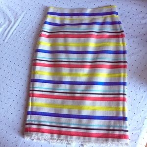 JCrew Striped Pencil Skirt